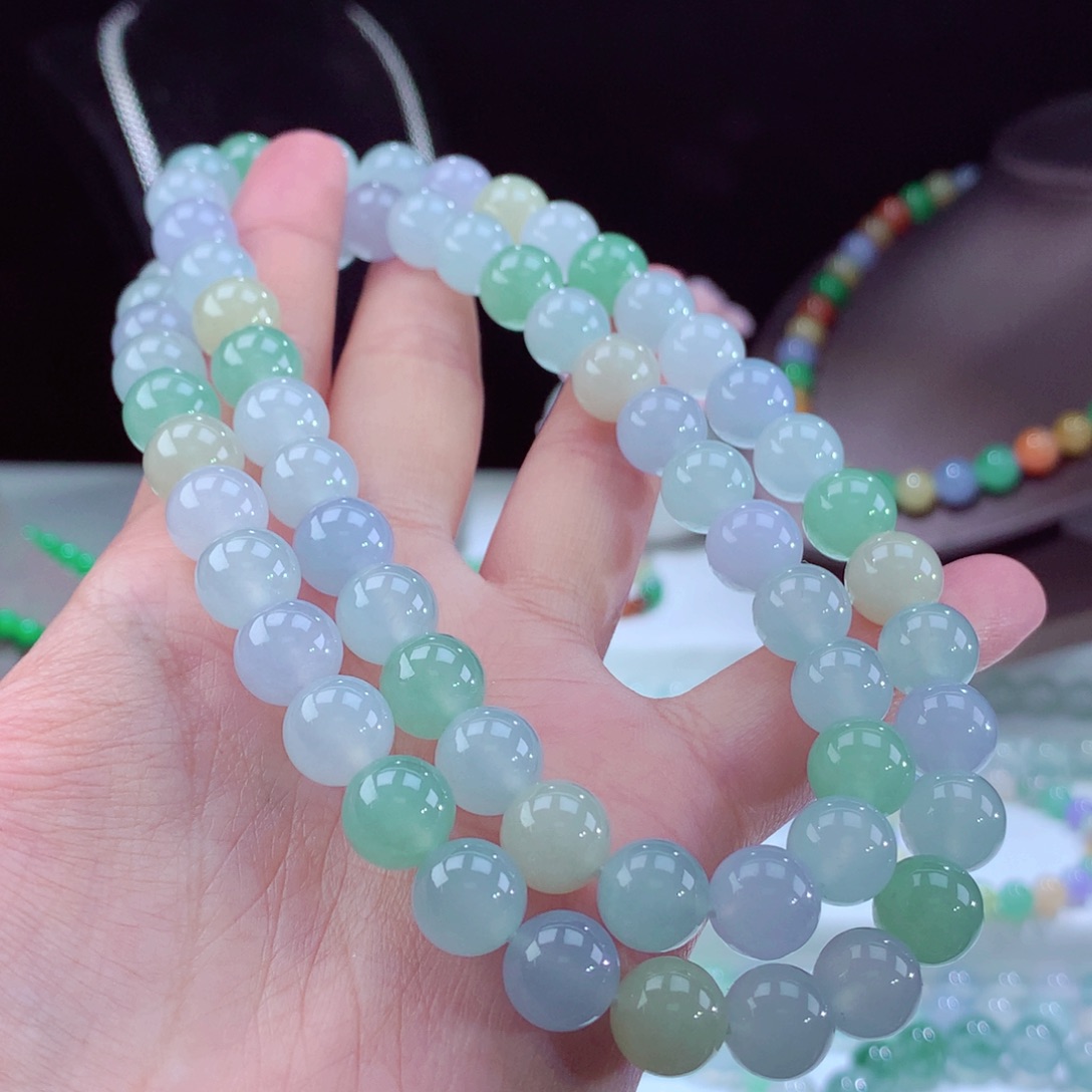 翡翠手链未镶嵌卡10mm