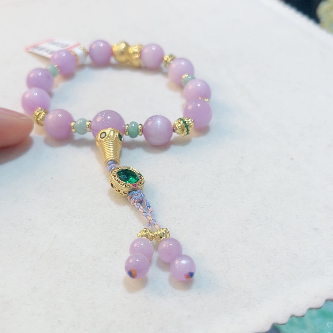 锂辉石手串未镶嵌手串