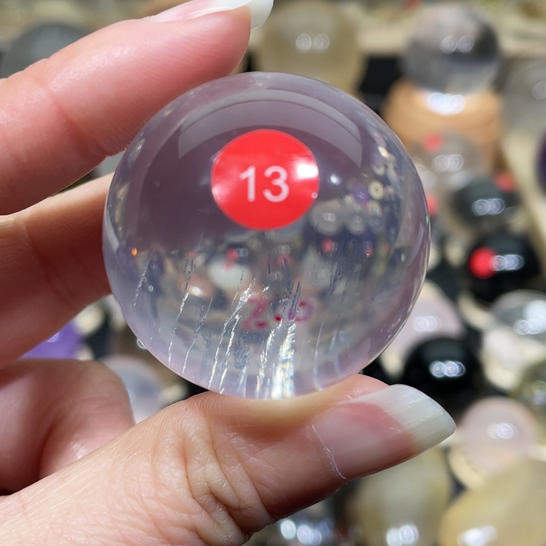 水晶珠宝半成品未镶嵌爆彩透体粉水