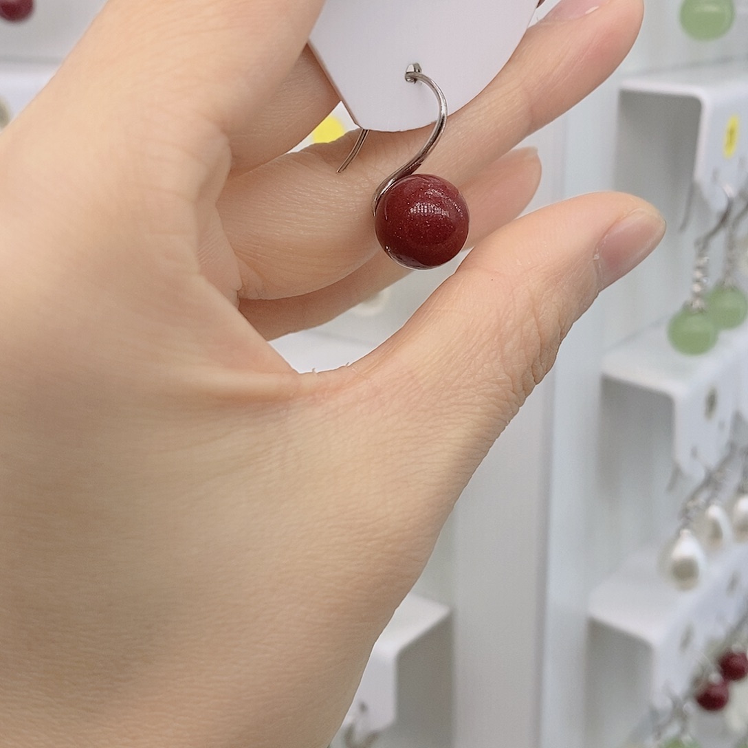 足银12毫米紫砂珠珠