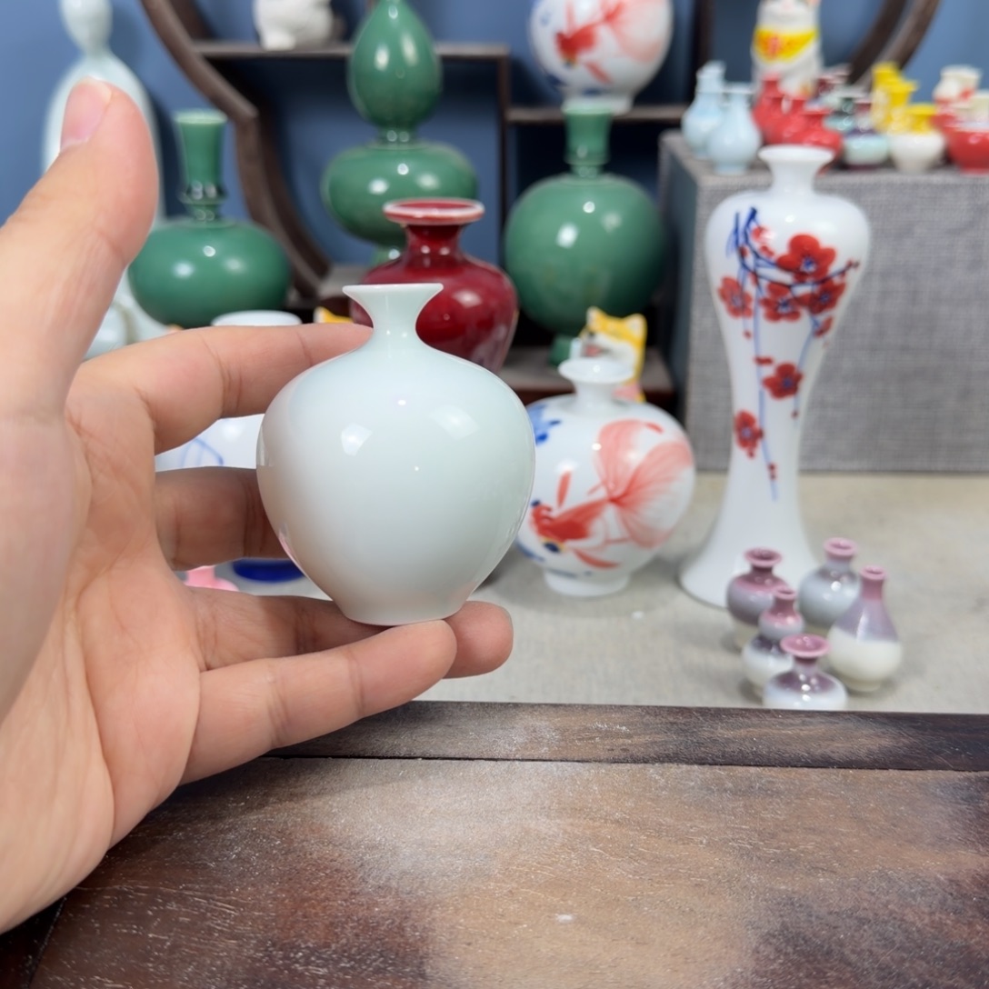 陶瓷手工小花器摆件