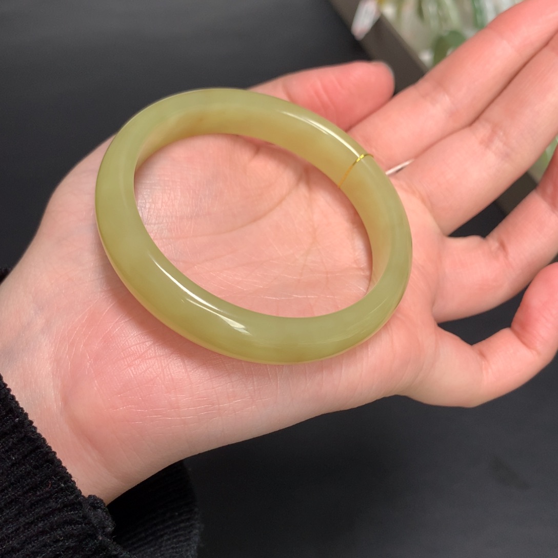 和田玉手镯未镶嵌55