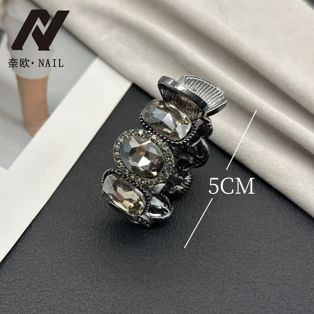 【NAIL】设计师系列6355鸽子蛋钻钻马尾抓夹高级