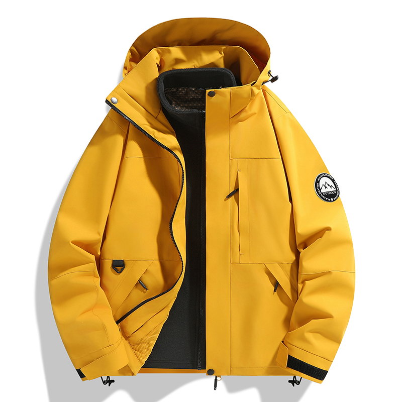 户外三合一冲锋衣男女同款可拆卸抓绒内胆两件套防水透气登山服