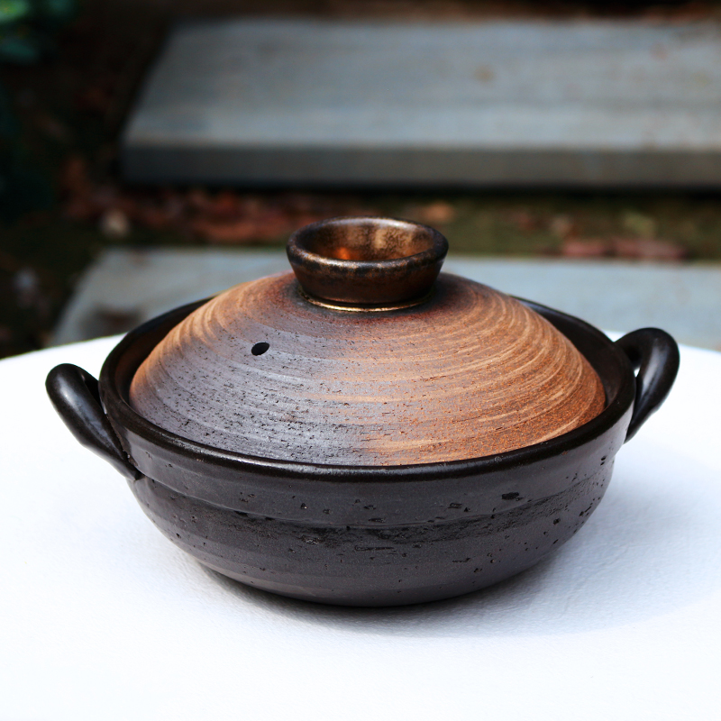 金彩土锅耐高温可干烧日本万古烧粗陶煲仔饭砂锅煮粥炖菜炖汤锅