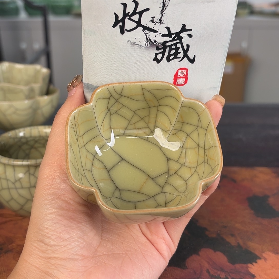 龙泉云间青瓷小米茶器