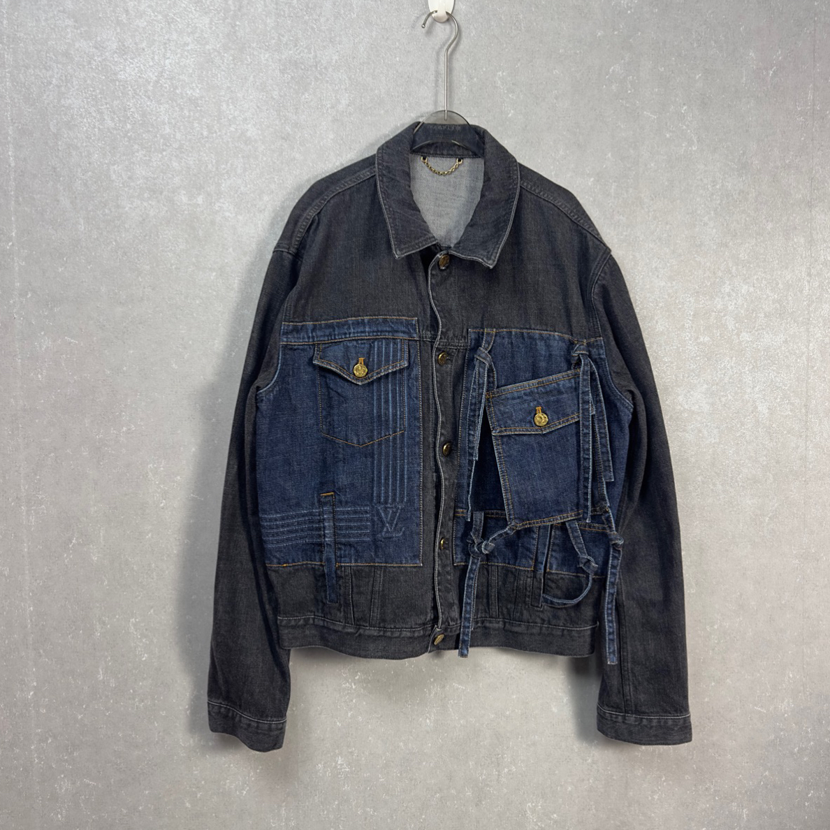 未使用 LouisVuitton/路易威登 蝴蝶结 拼色牛仔外套 54码 002744