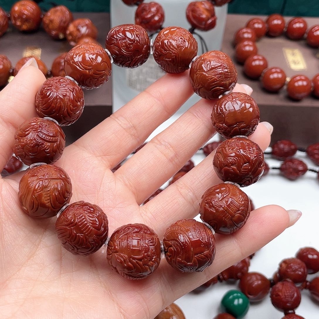 橄榄核手串小****0山水手串