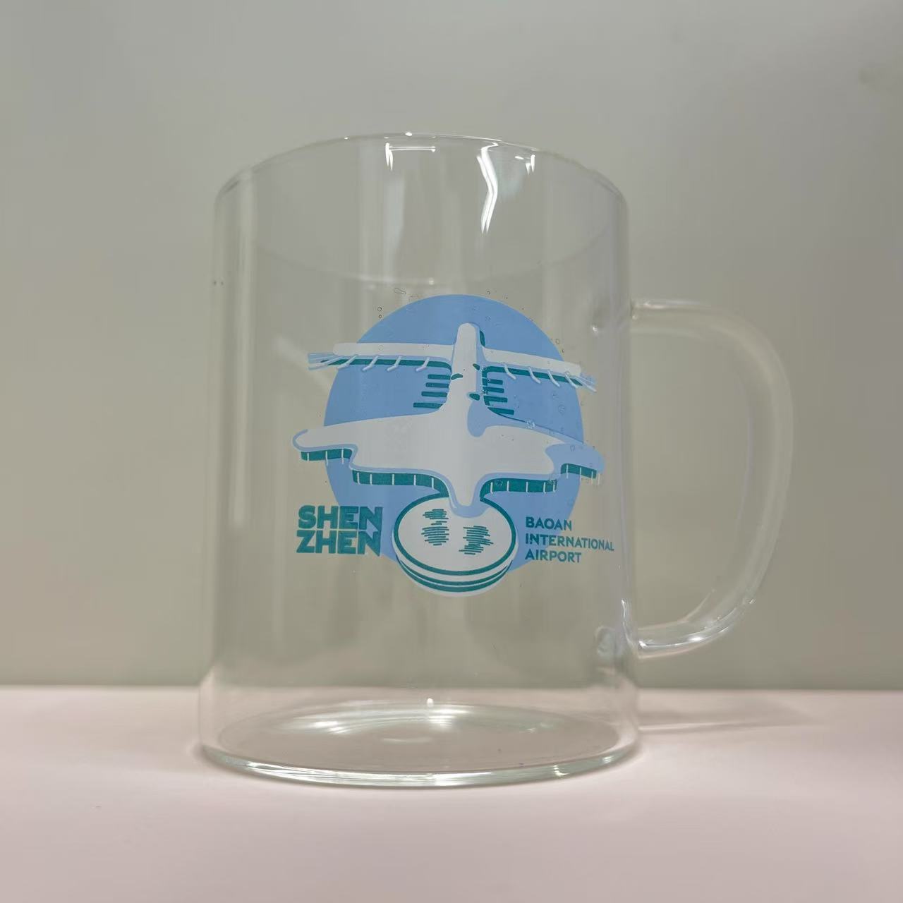 深圳机场玻璃杯-鱼翔蓝天款