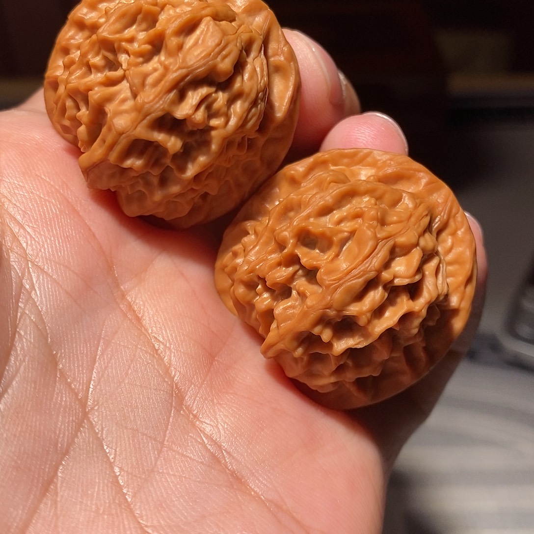 文玩核桃把件011天地二爷帽34+尺全品头货手捻精对