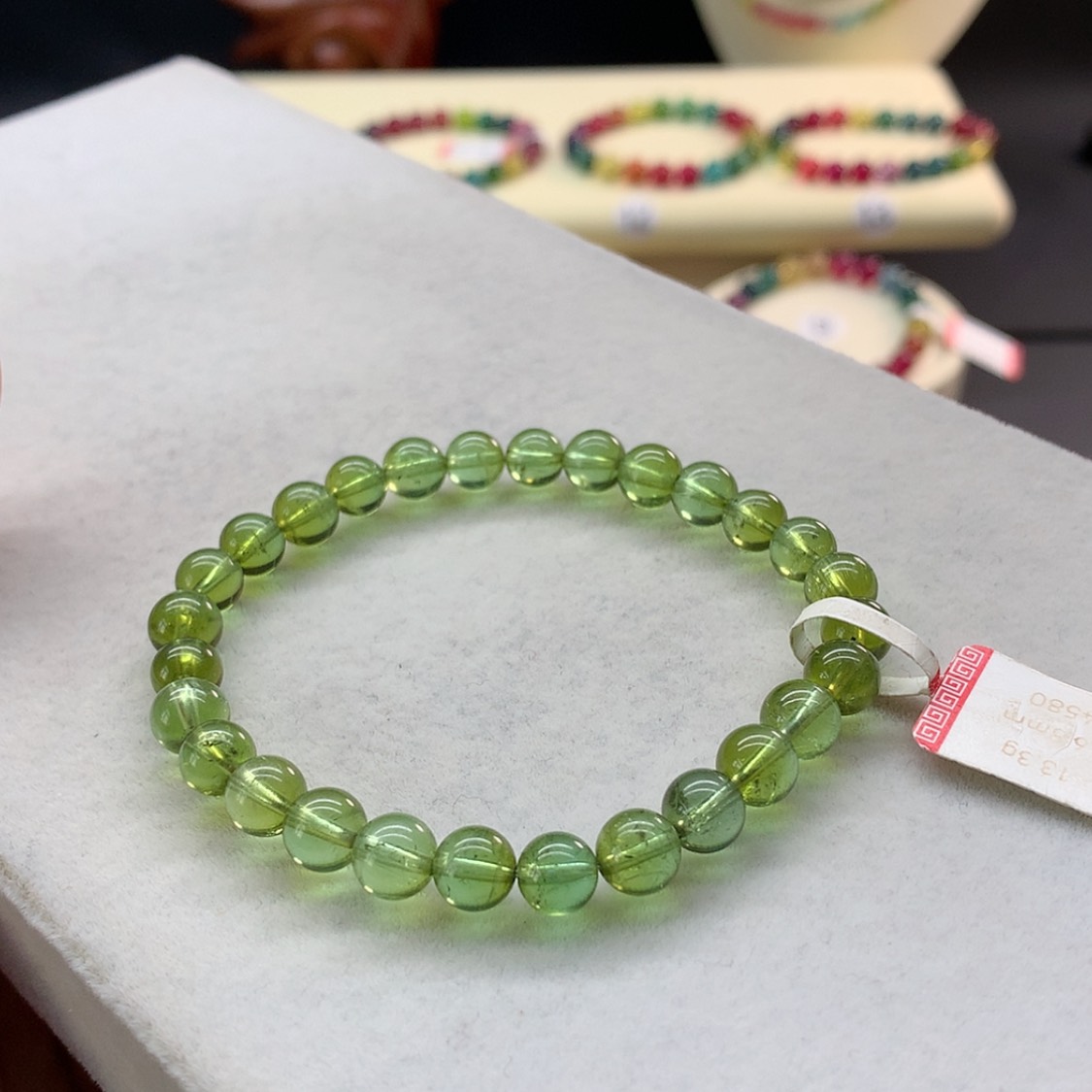 【闪购商品】未镶嵌手链碧玺绿色单圈6.8