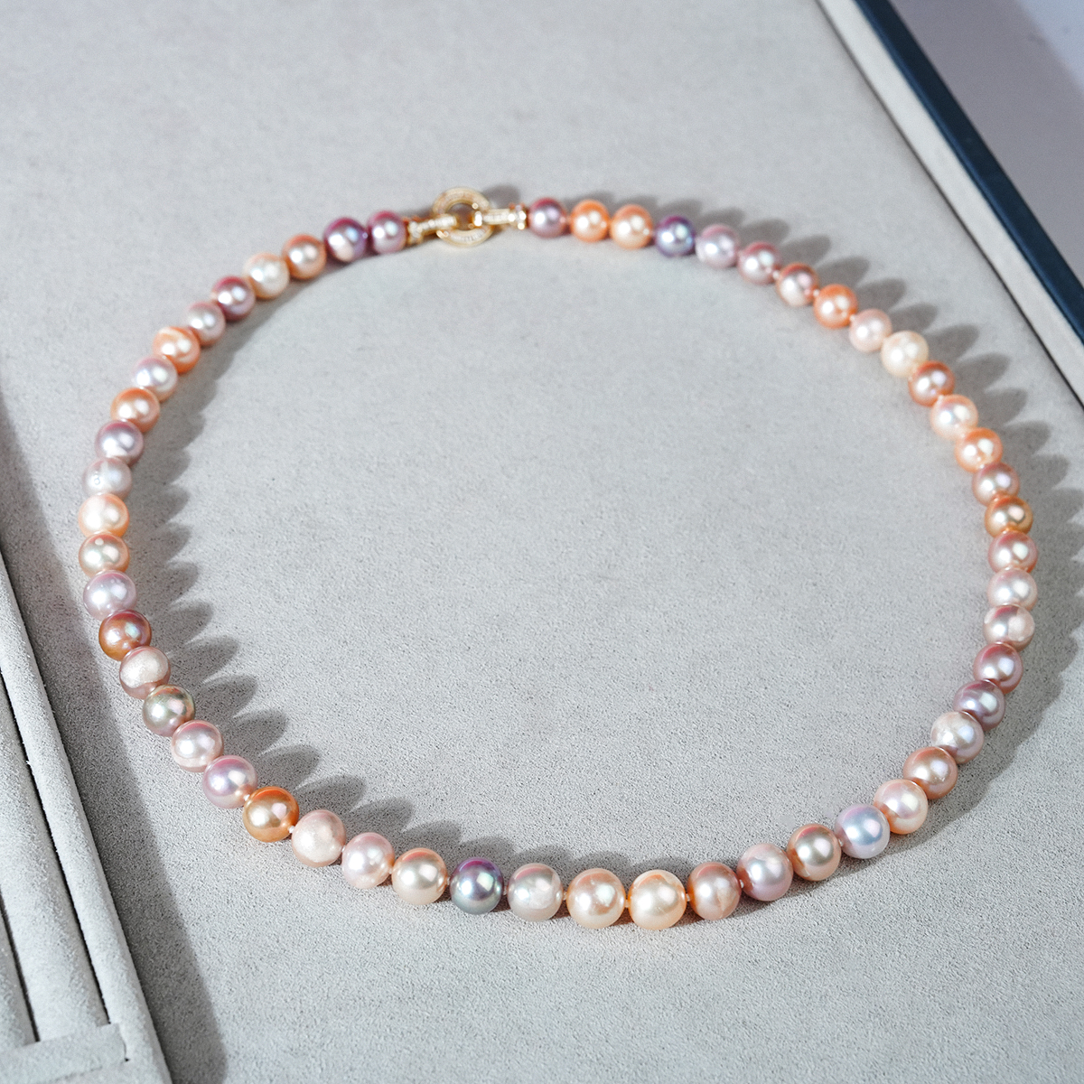 QYG206-45-T梵月7-8mm S925银淡水珍珠项链糖果色多样性发货5cm