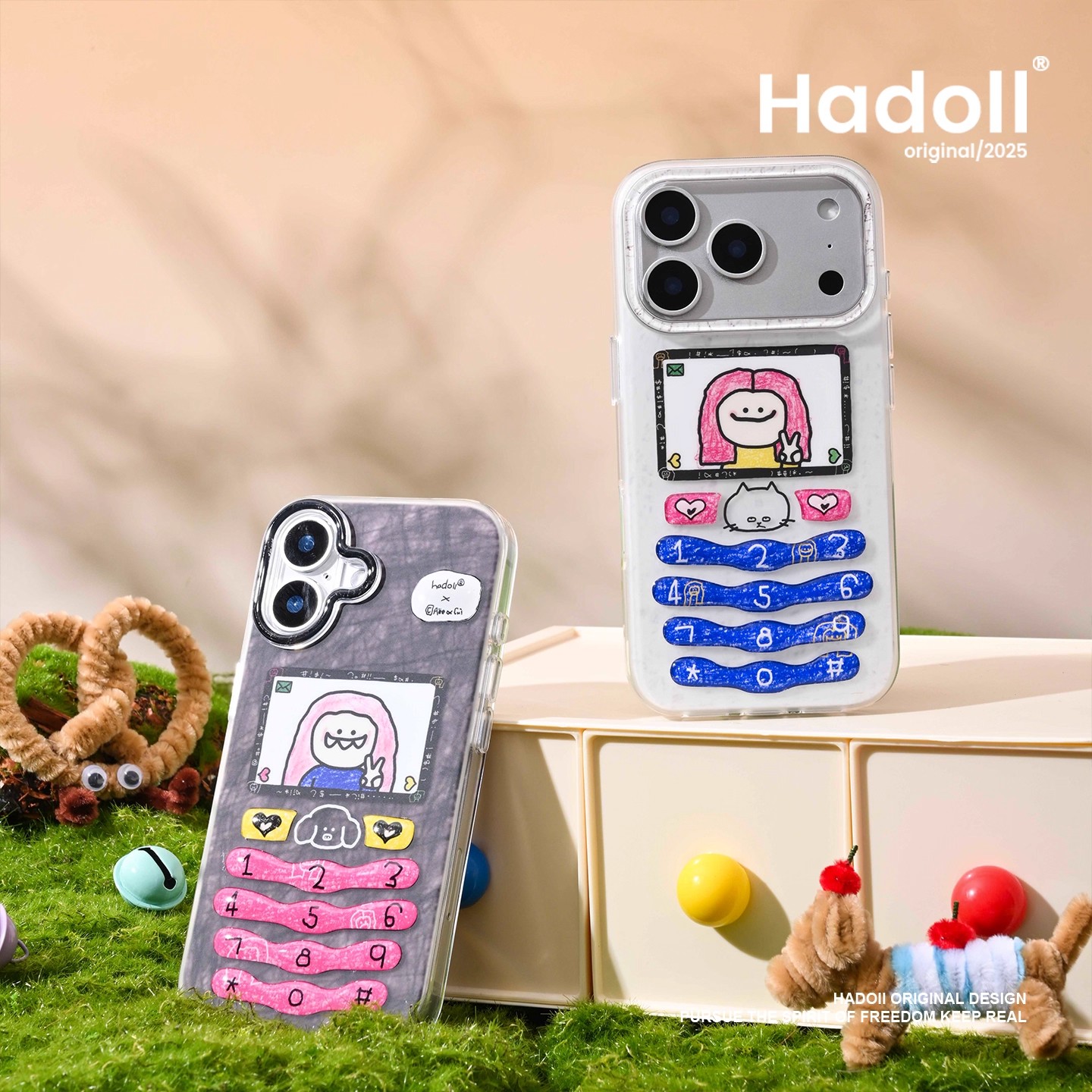 HaDoii原创复古电话机创意iPhone17promax立体滴胶手机壳适用苹果