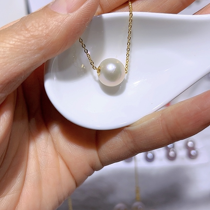 淡水珍珠白珠路路通吊坠未镶嵌