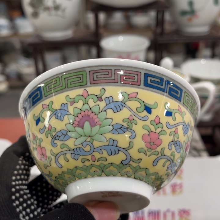 陶瓷醴陵群力手绘釉下五彩10.5厘米碗