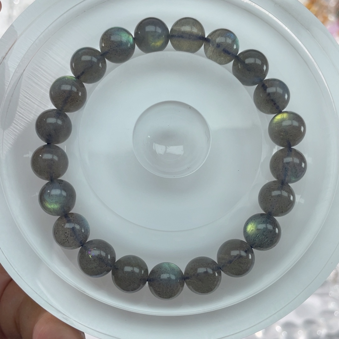 水晶未镶嵌手串006灰月光9m+