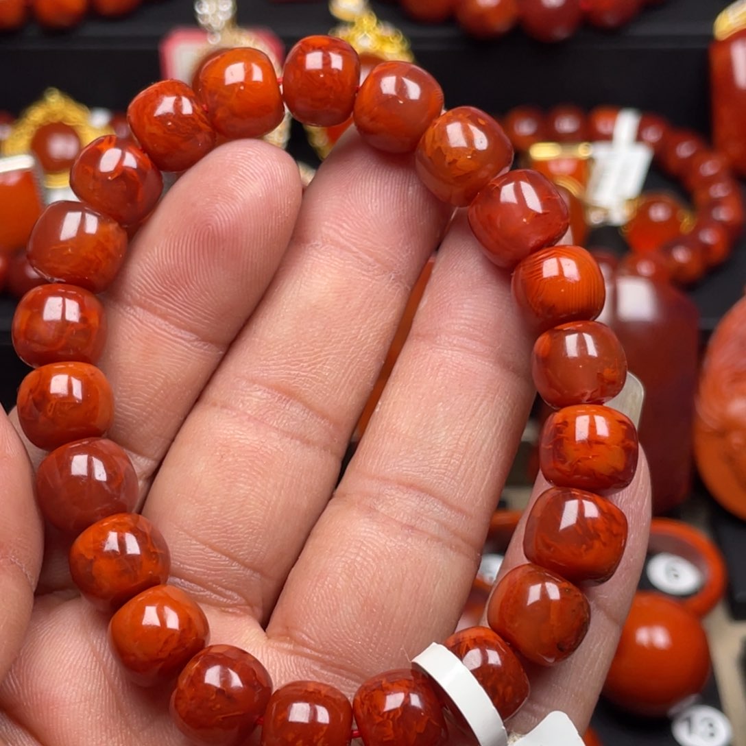 南红玛瑙珠宝奇石未镶嵌单圈10