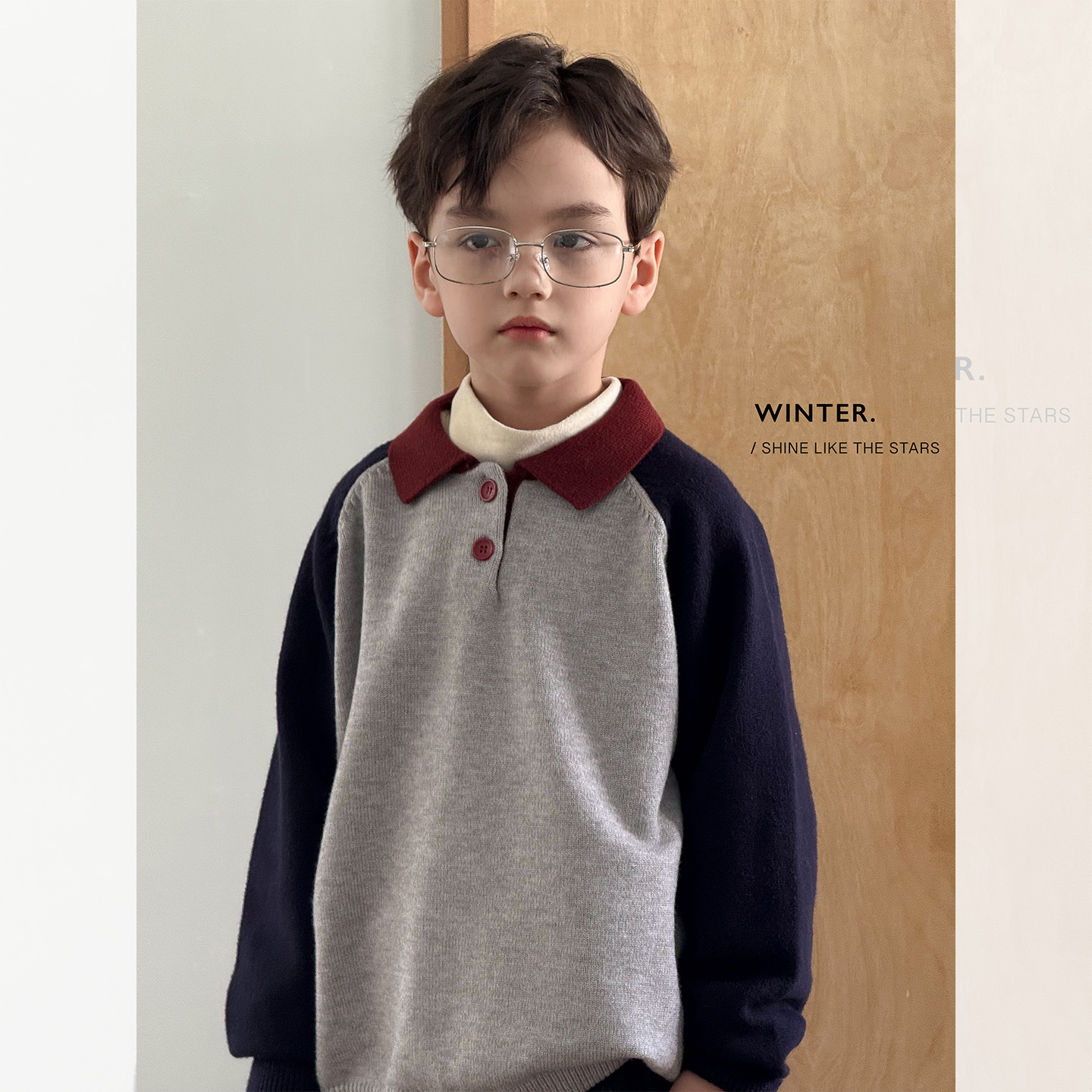 虾酱麻麻男童毛衣冬装2025新款男孩保暖上衣洋气韩范儿童装针织衫