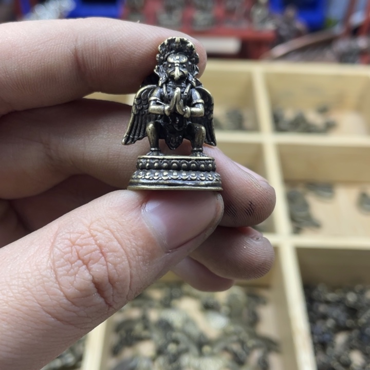 藏传黄利马小造像一个手工翻砂