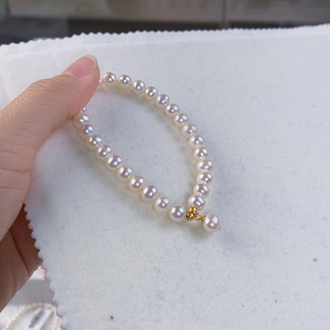 淡水珍珠手绳银S925镶嵌