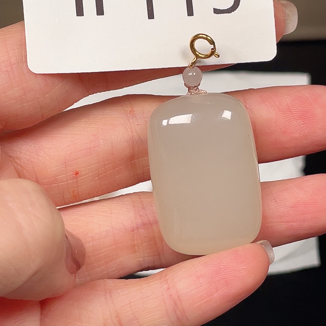 和田玉珠宝半成品未镶嵌૮****H115