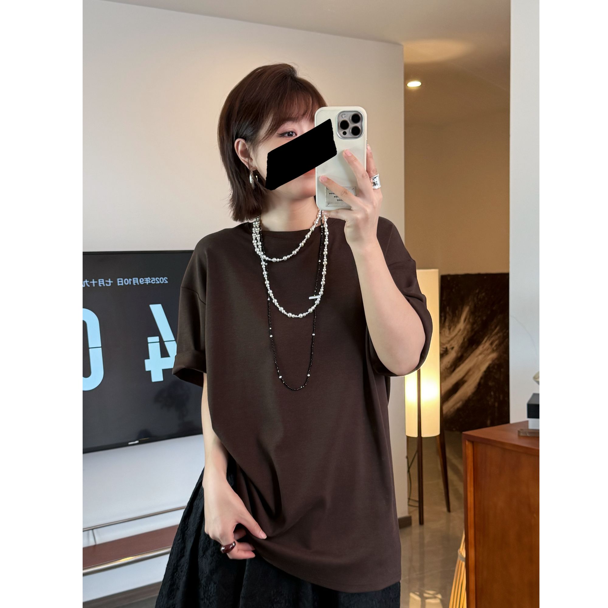 四季与你-圆领纯色短袖T M3339