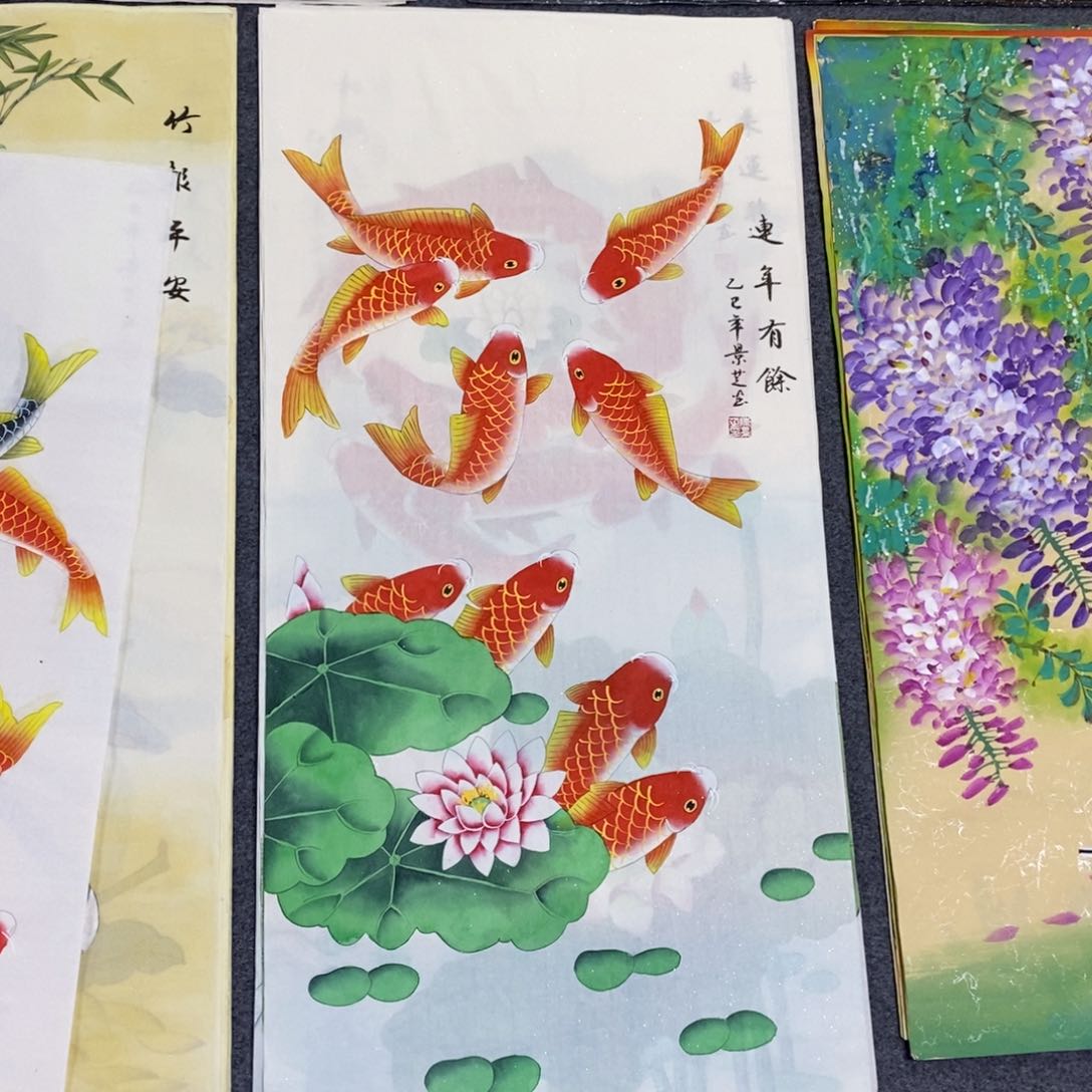 国画尺寸100✖️50三尺工笔手绘画