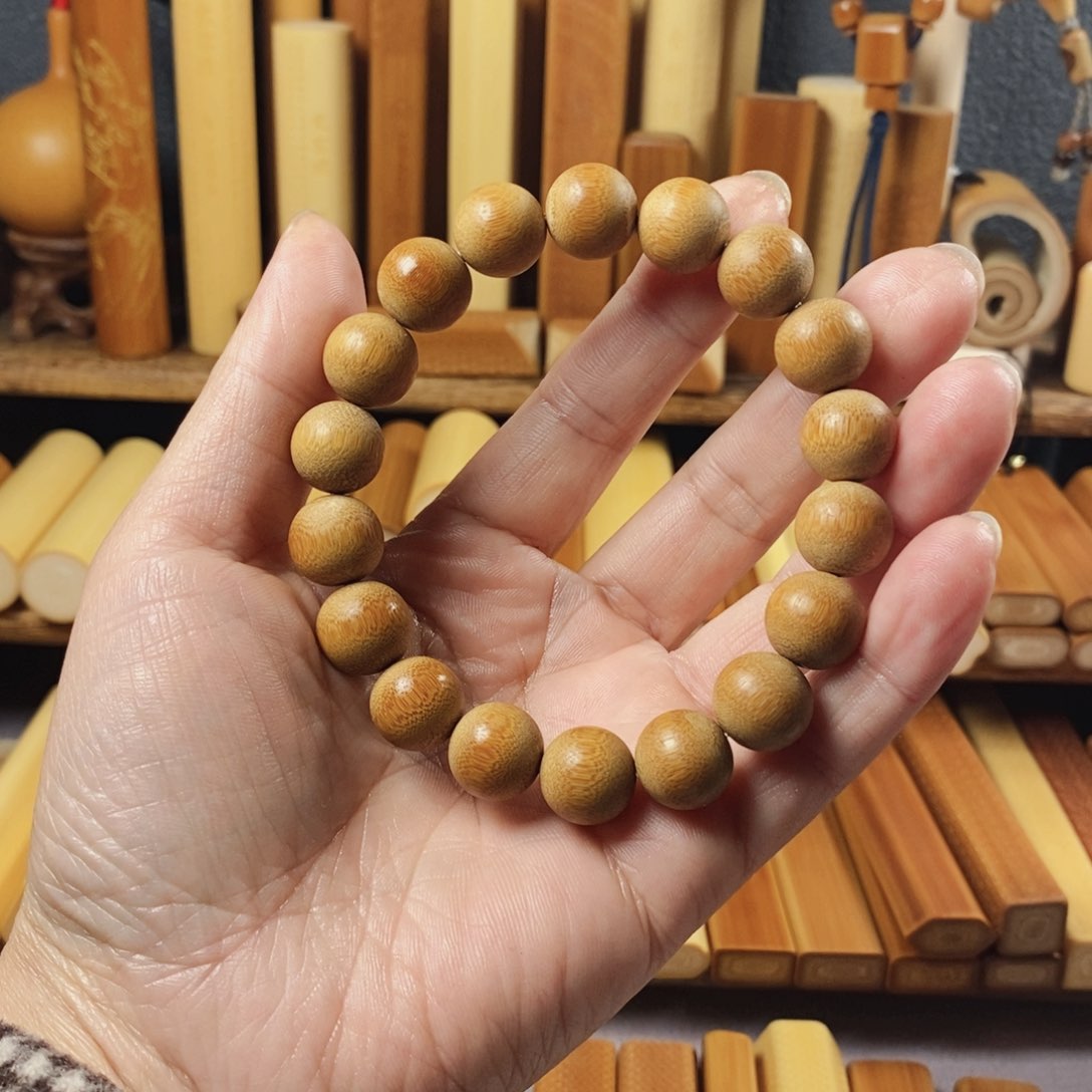 实心玉竹文玩手把件手串