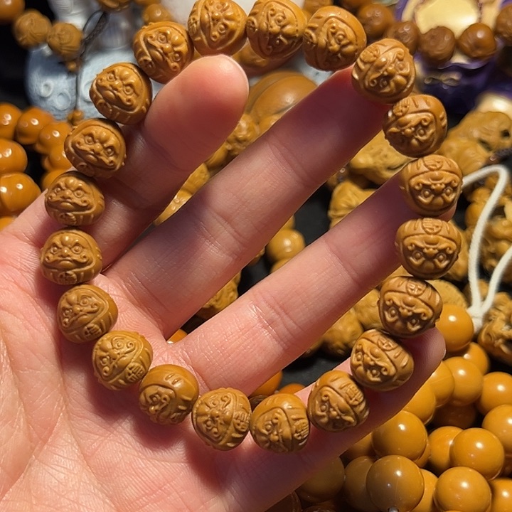 橄榄核手串/手链猴头达摩蛋