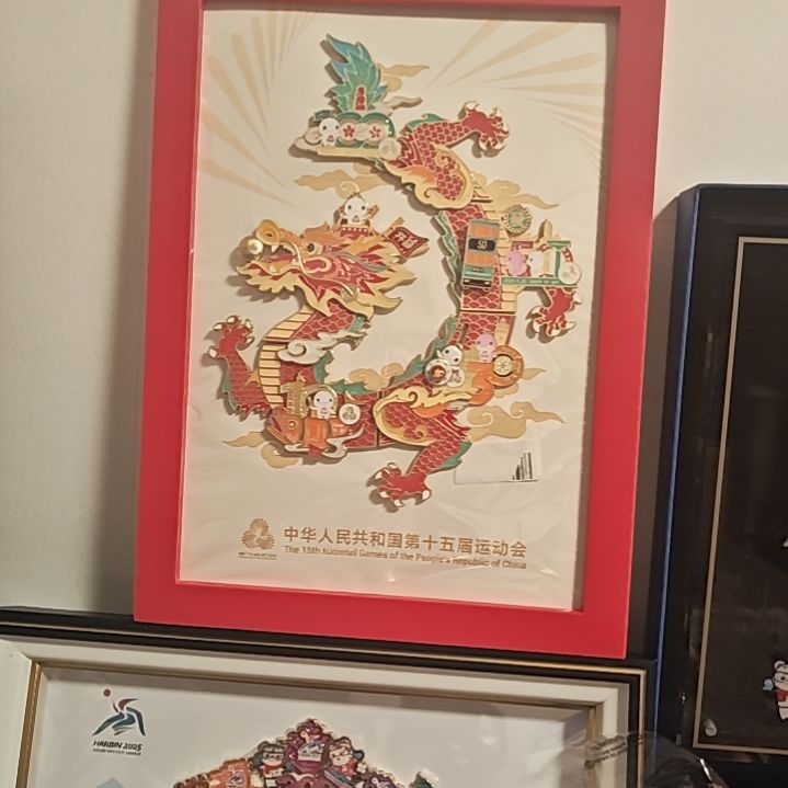 十五运会拼龙五枚同号送框卡纸编号0506