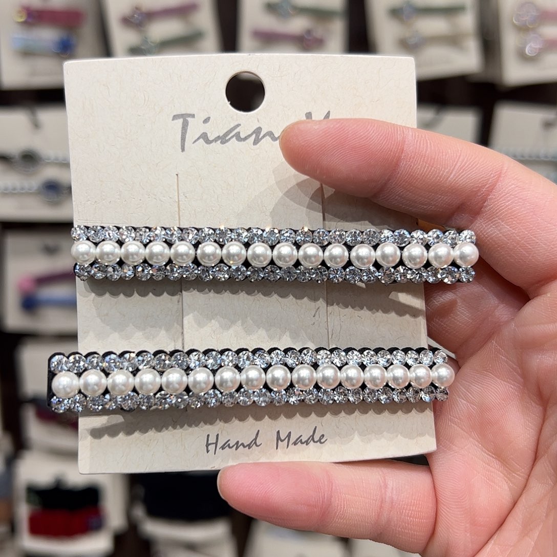 布艺非金属珠珠压夹