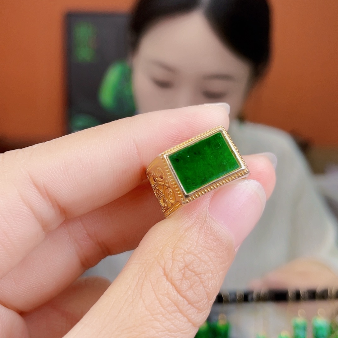 翡翠银S925镶嵌耳饰