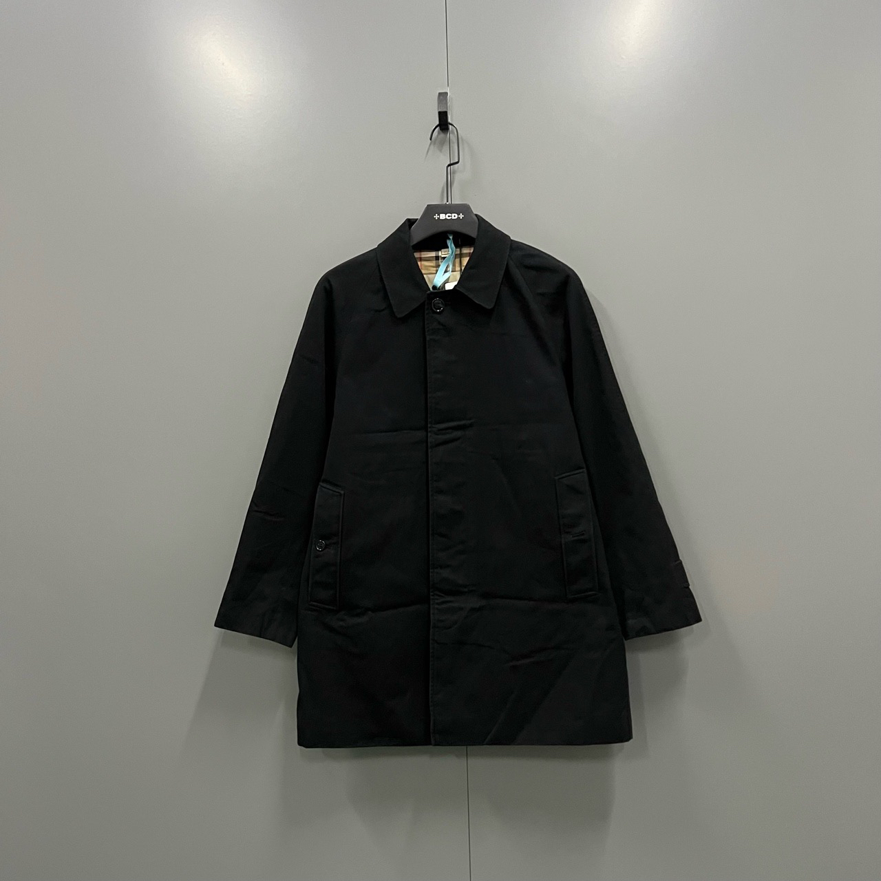（jp）111 【XP】Burberry 巴宝莉 黑色内里经典格纹大衣 46码/95新/