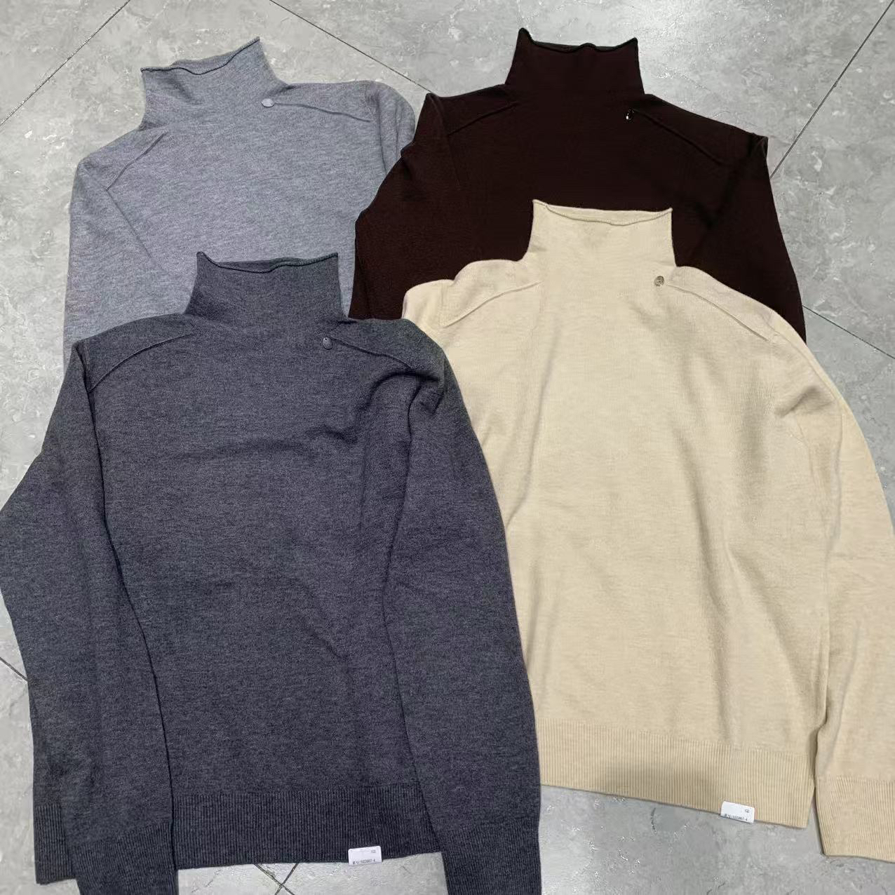 【铼】高品质无缝一体纯色羊绒毛衣33867