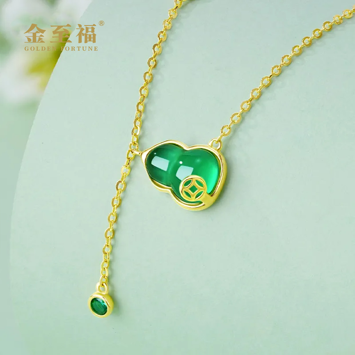 金至福 坠链均925银 925福禄套链 时尚气质氛围感生日礼物YXT0018