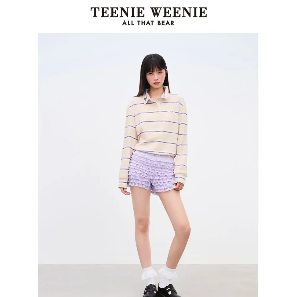 TEENIEWEENIE bearnova蕾丝拼接短裤蛋糕甜美风YTTH254903D