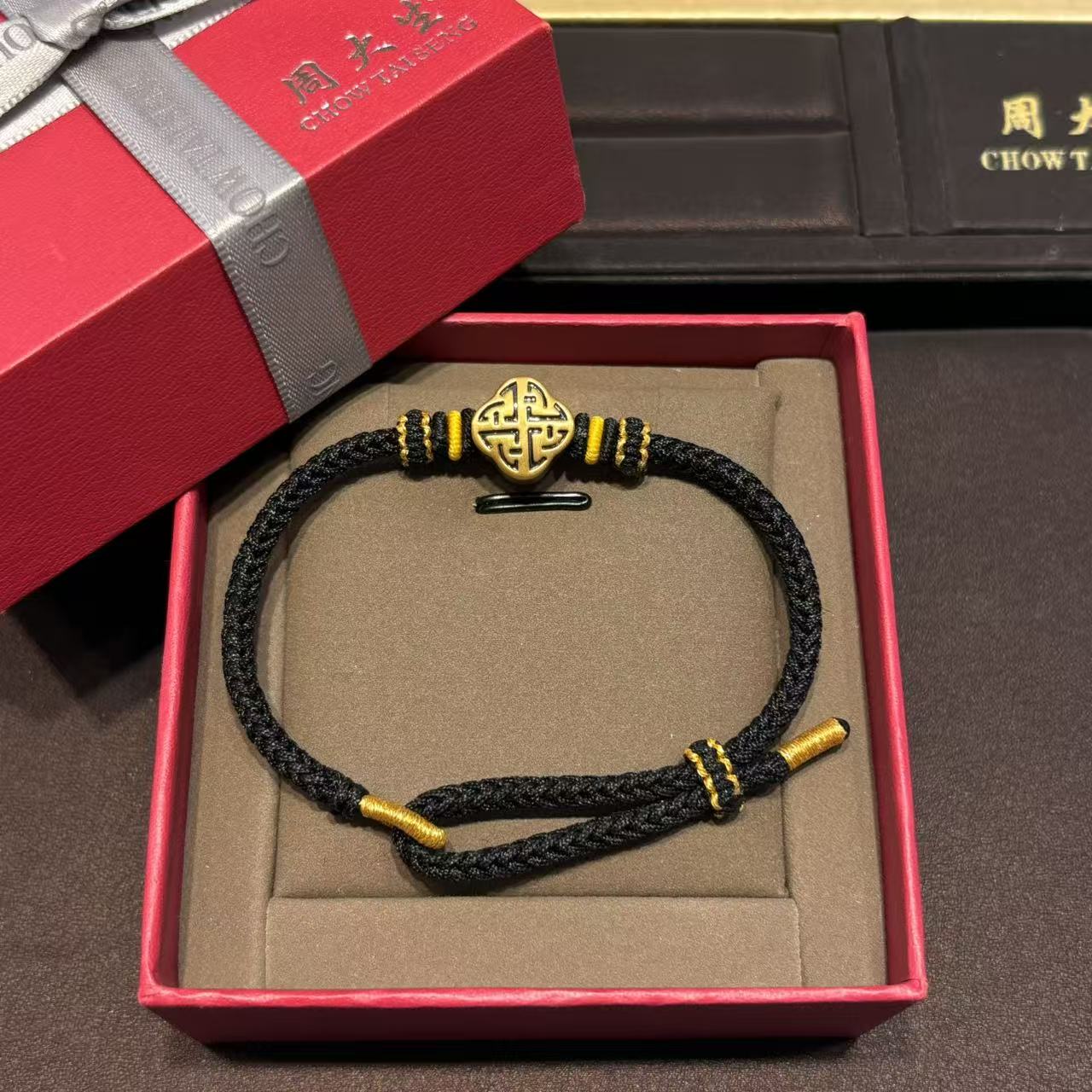 Chow Tai Seng/周大生足金和谐刺青黑金系列手绳