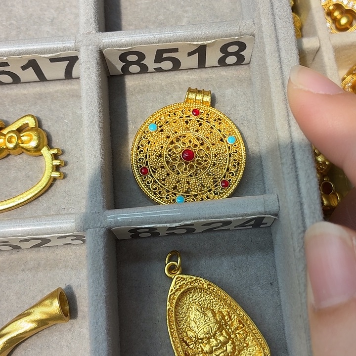 铜合金8518强保色发 1 个壹笔壹吊坠