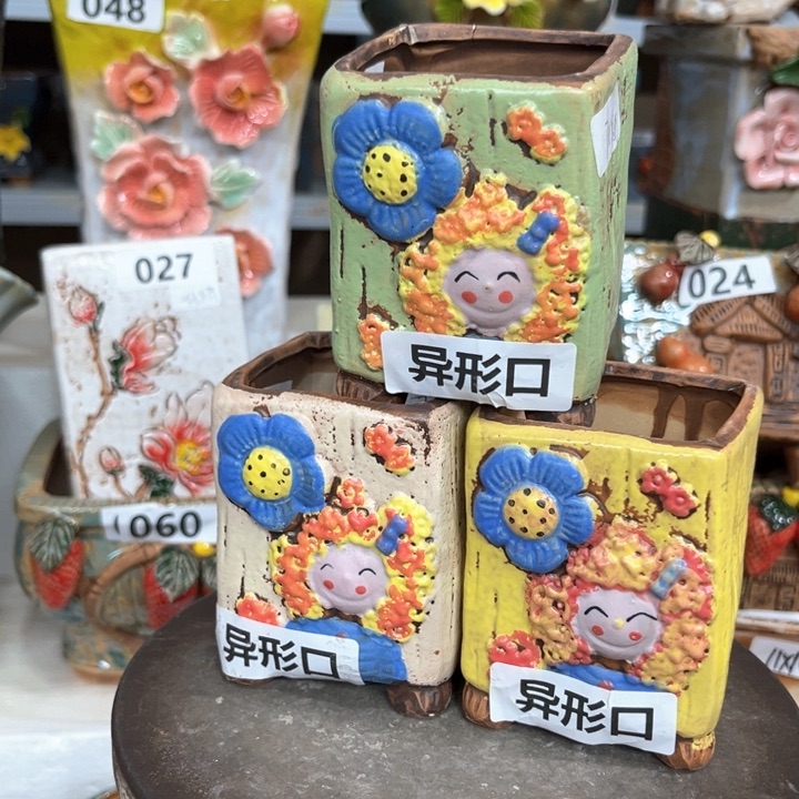 紫砂花盆粗陶材质多肉花盆