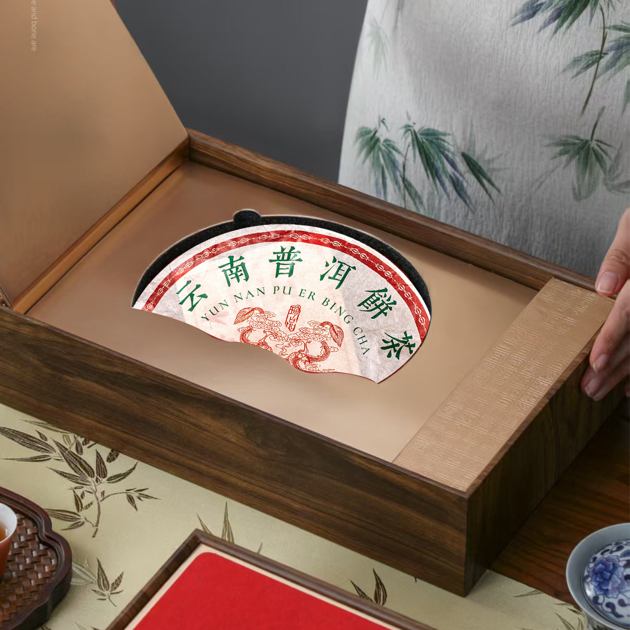 班章盛世双饼新年礼盒装云南勐海七子饼茶高档茶叶送礼用礼盒