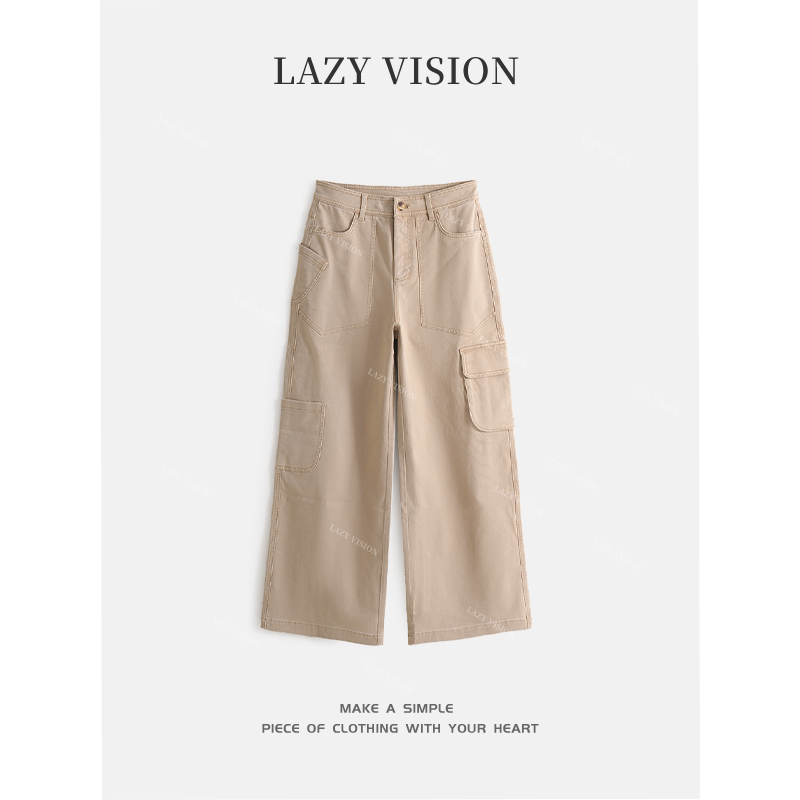 LAZYVISION*直筒女士工装休闲裤ZMD-33177
