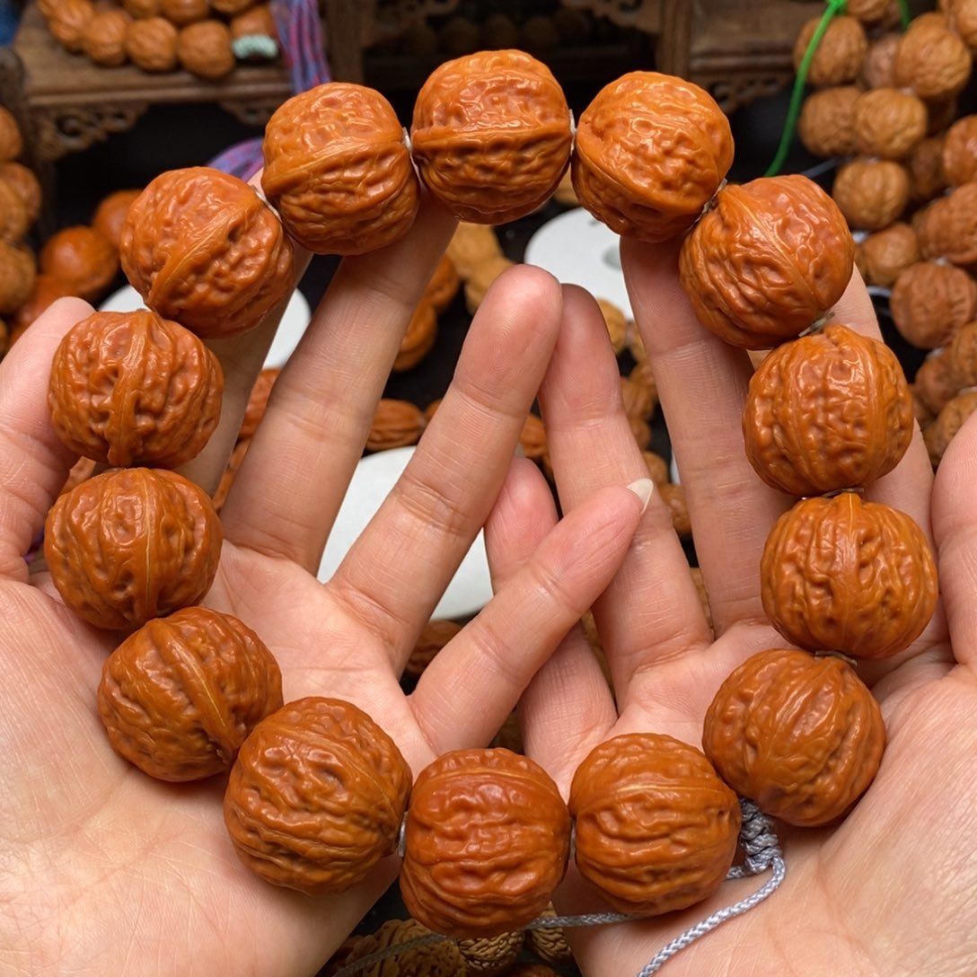 桃核手串粗筋手持