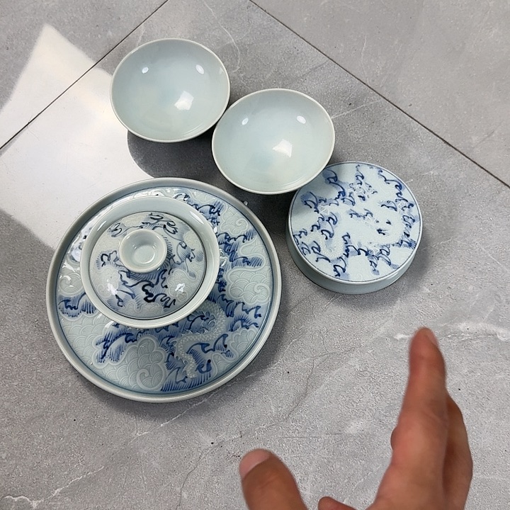 瓷片浪里小白龙五件套