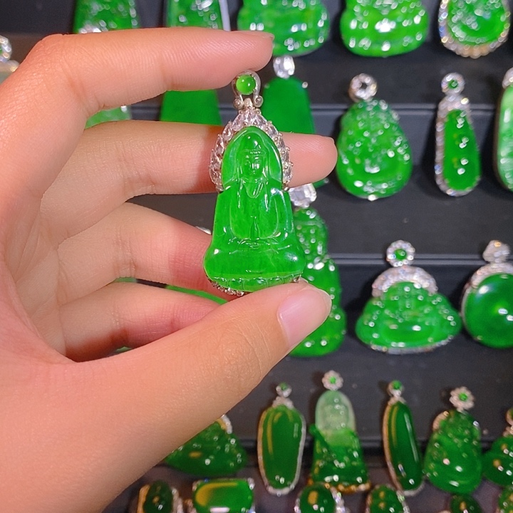 翡翠银S925镶嵌颈饰uu