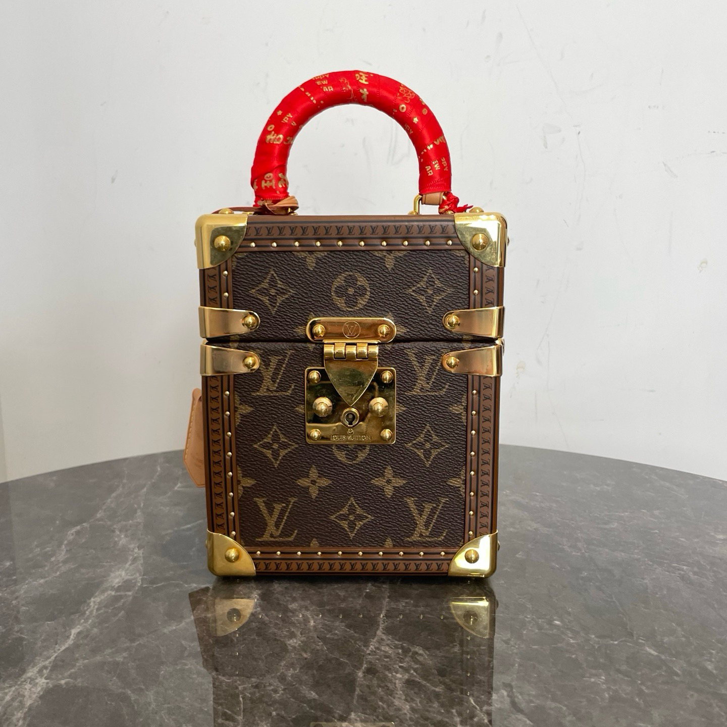 99新 LouisVuitton/路易威登 8293 棕老花硬领带