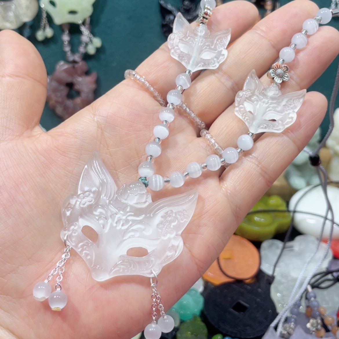 【闪购商品】未镶嵌岫玉颈饰卿*_40项链