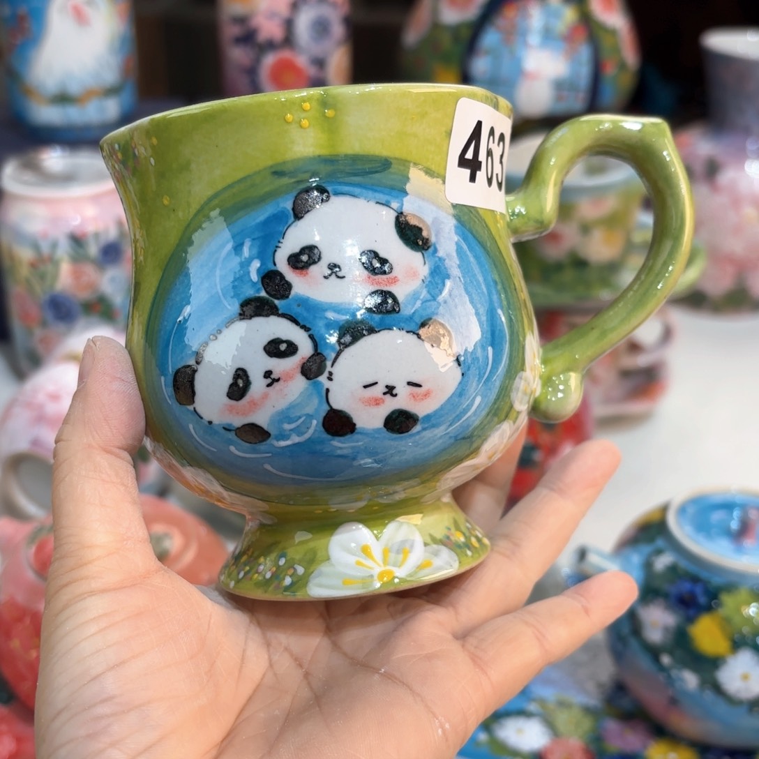 景德镇手绘高温釉下彩陶瓷茶具