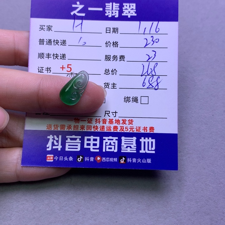 翡翠颈饰未镶嵌H****x翡翠