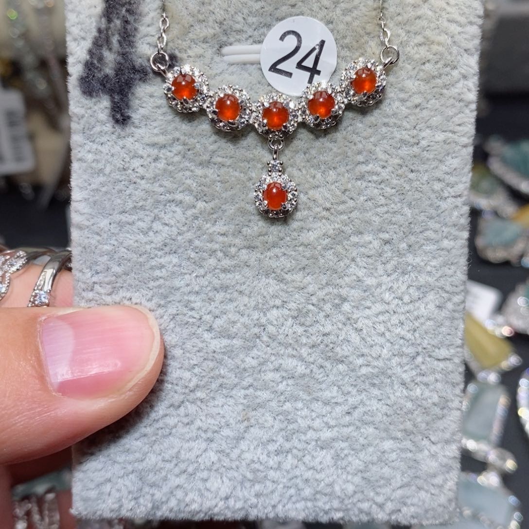 翡翠颈饰银S925镶嵌b j j k