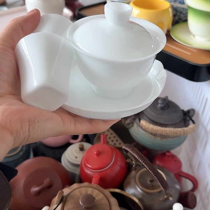 微瑕陶瓷茶具茶杯茶壶